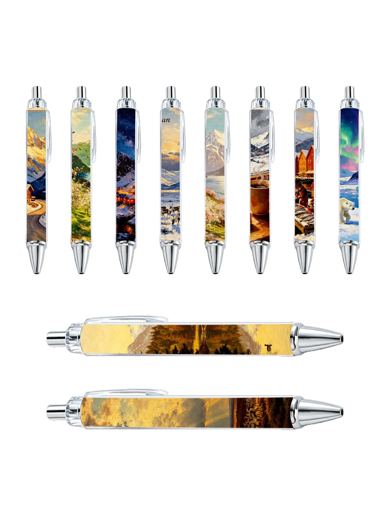 Multi Scenic Ballpoint Pens