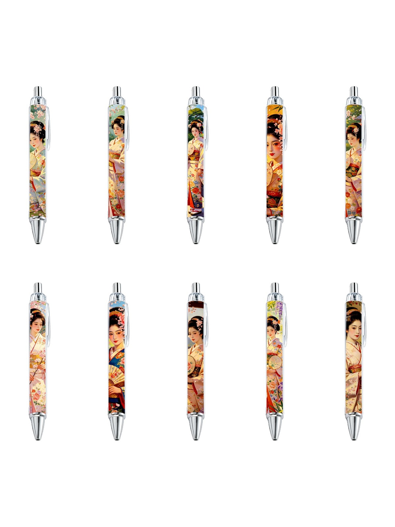 Japanese Geisha Art Gel Pens Set