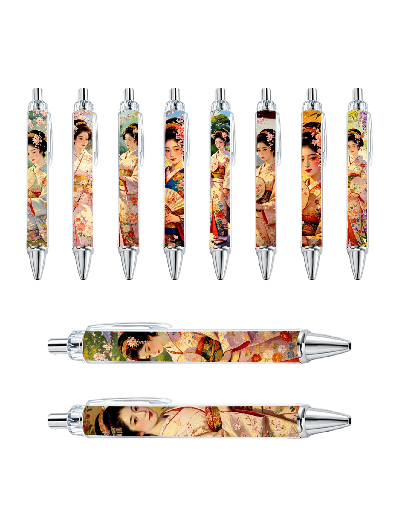 Japanese Geisha Art Gel Pens Set