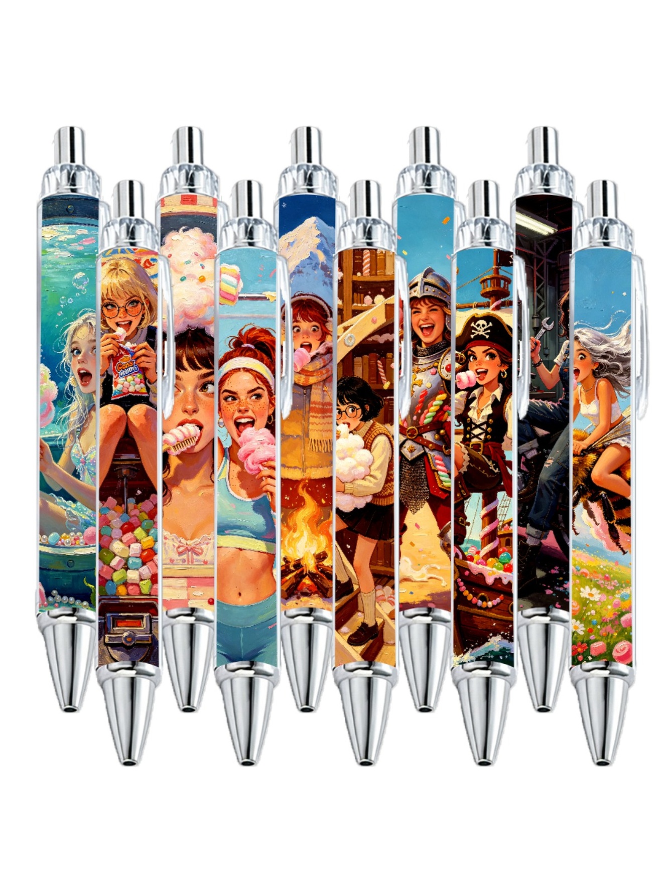 Character Gel Pens Set - 10-Piece