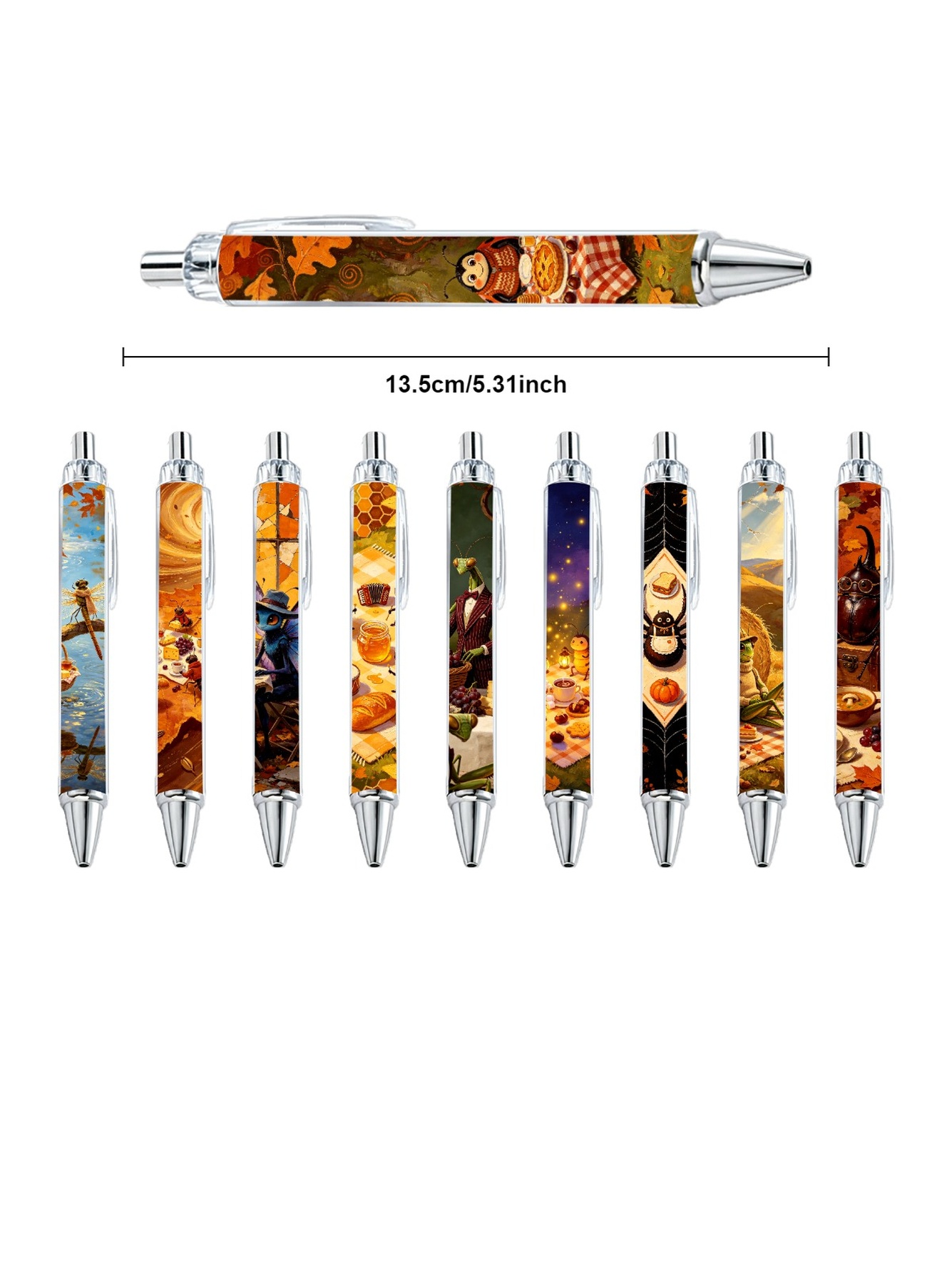 Autumn Harvest Insect Art Gel Pen Set - 10-Pack