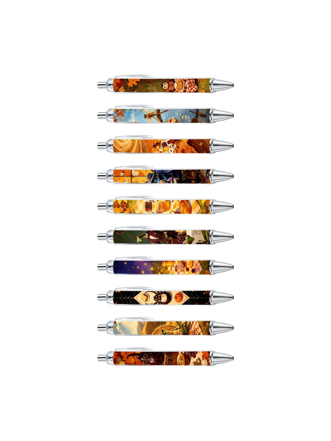 Autumn Harvest Insect Art Gel Pen Set - 10-Pack