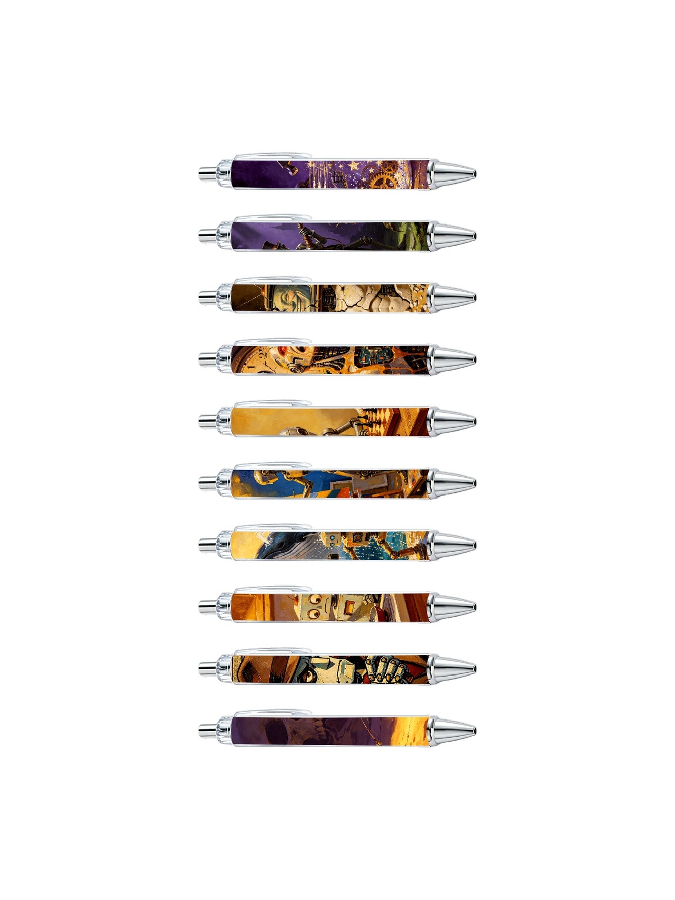 10-Piece Robot Art Gel Pen Set