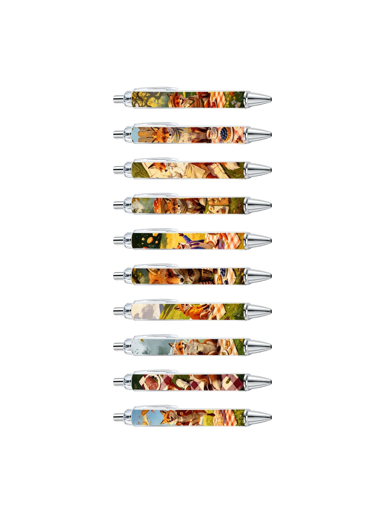 Fox Picnic Gel Pen - 10-Pack