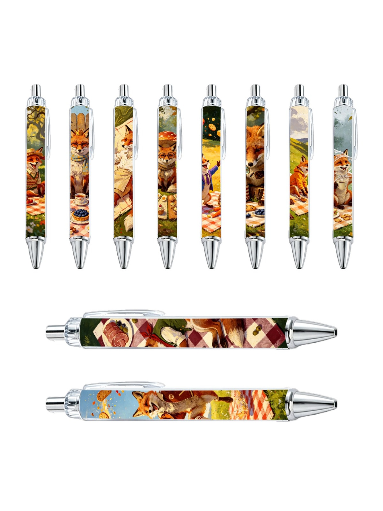 Fox Picnic Gel Pen - 10-Pack