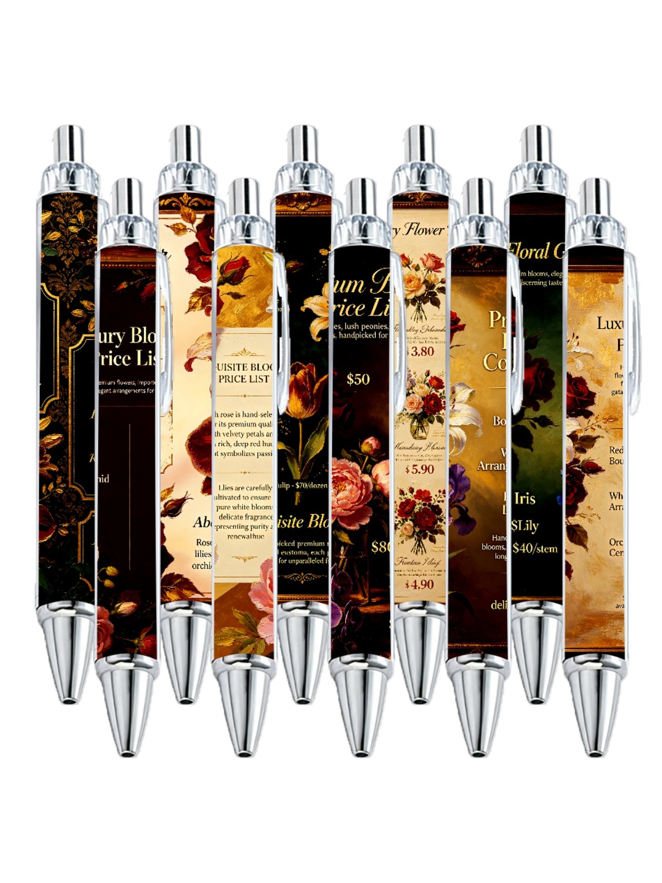 10 Flower Price Gel Pens