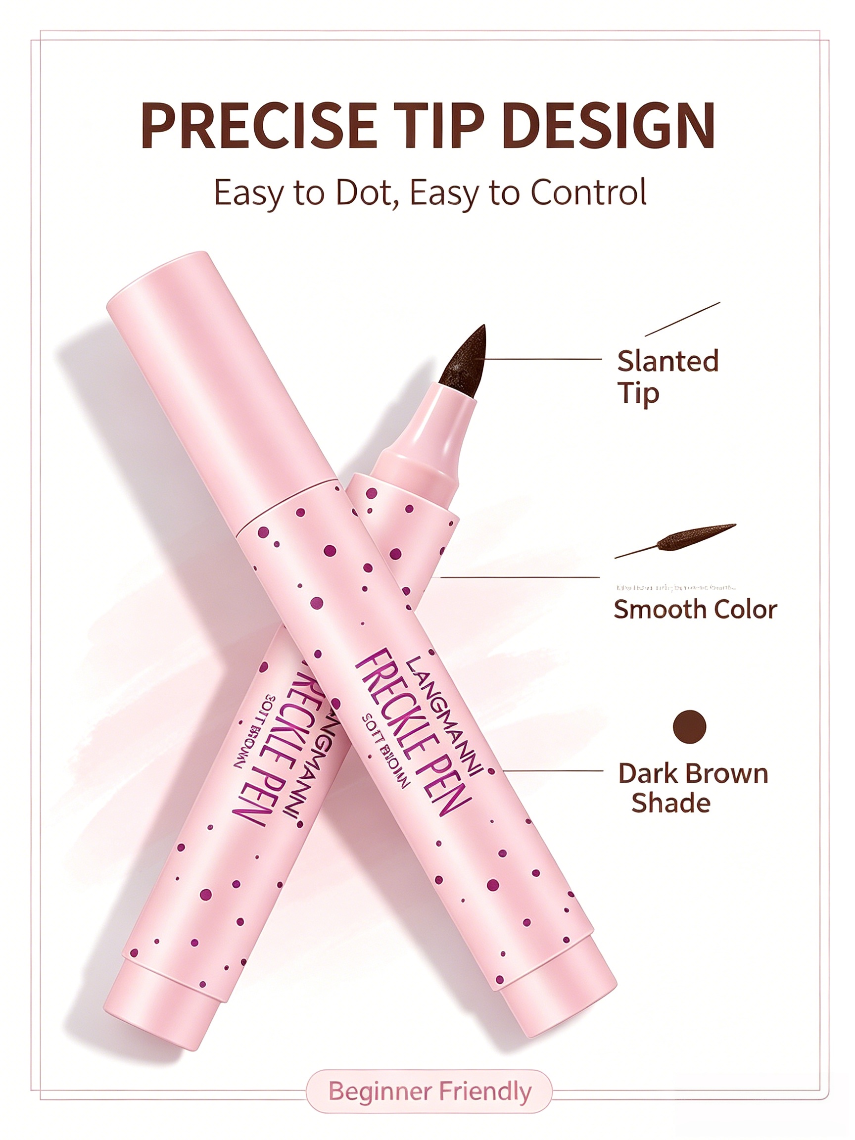 Natural Freckle Pen - Dark Brown, Smudge-Proof