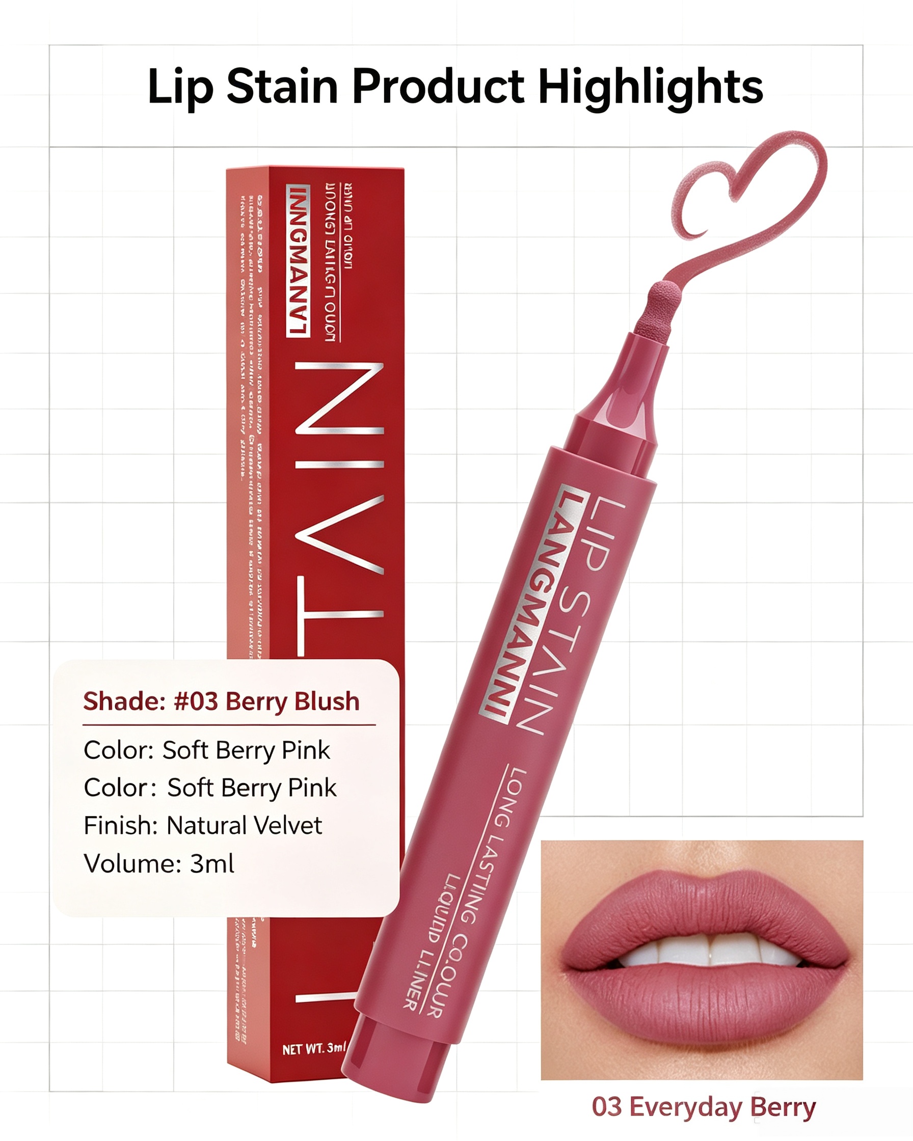 Lip Stain #03 Berry Blush