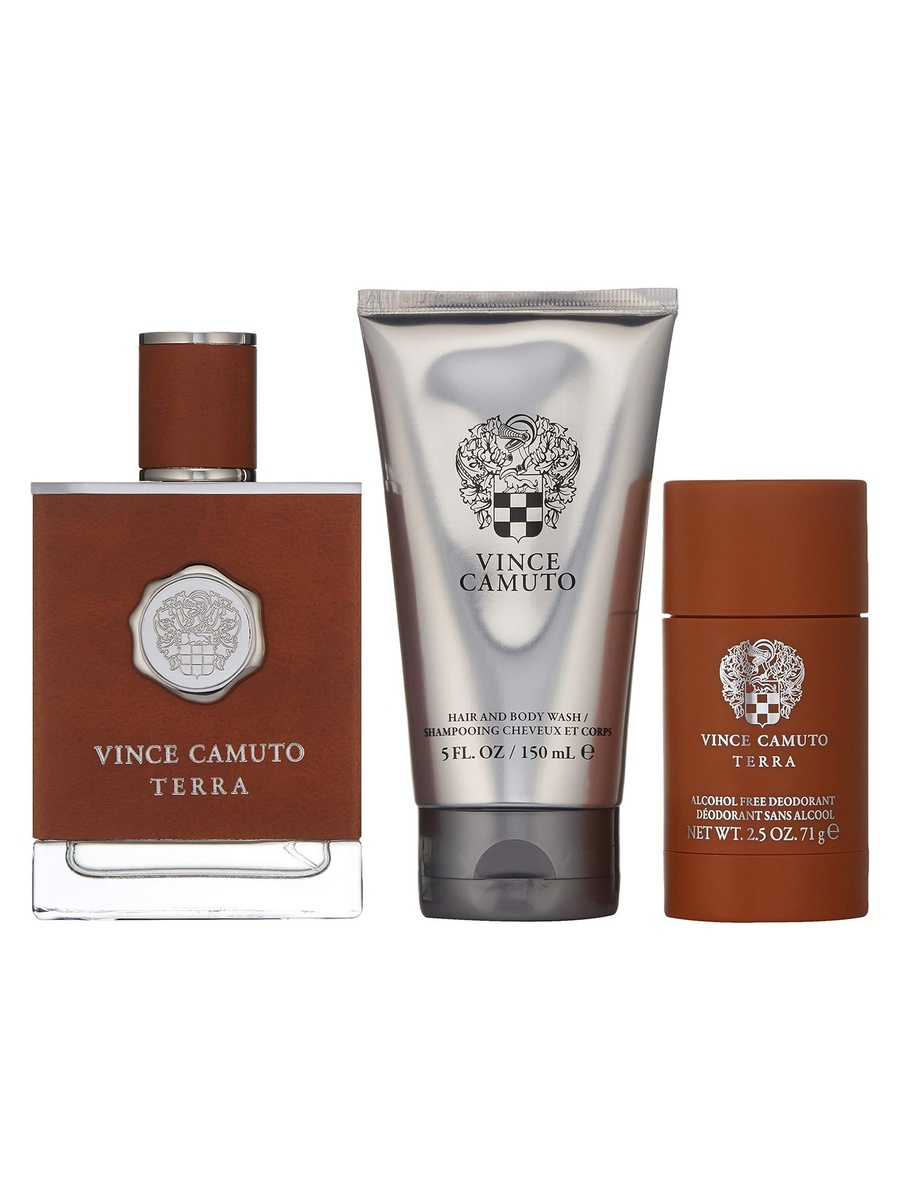Terra For Men Gift Set EDT 100ml, Deo Stick 71G, Hair and Body Wash 150ml