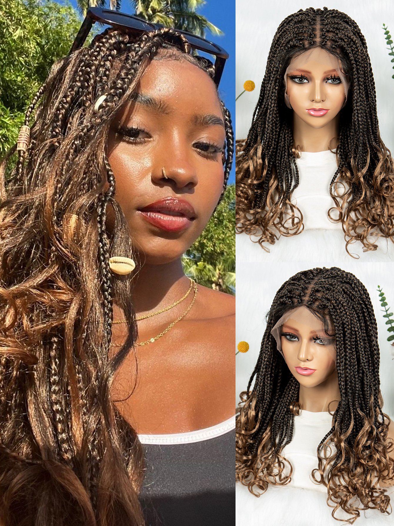 Braided Curly Wig