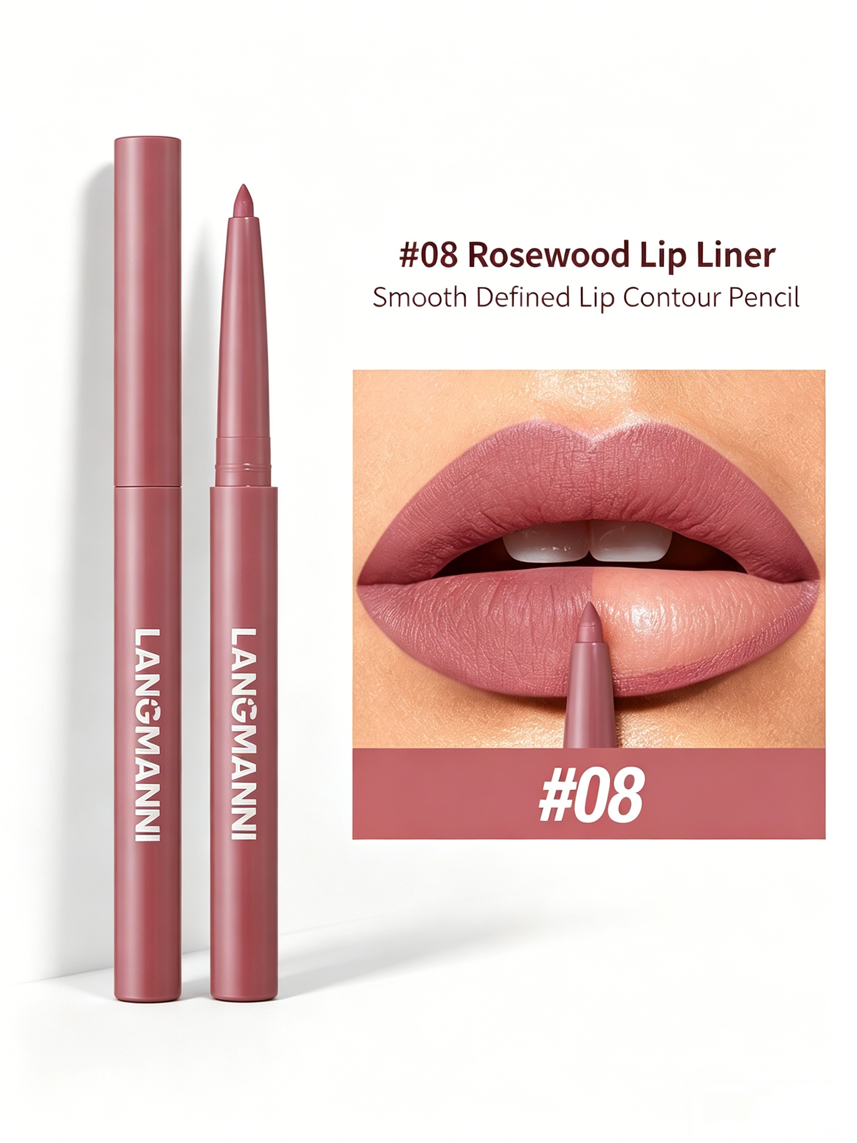 Rosewood Matte Nude Lip Liner - Long-Lasting and Defined Lip Contour
