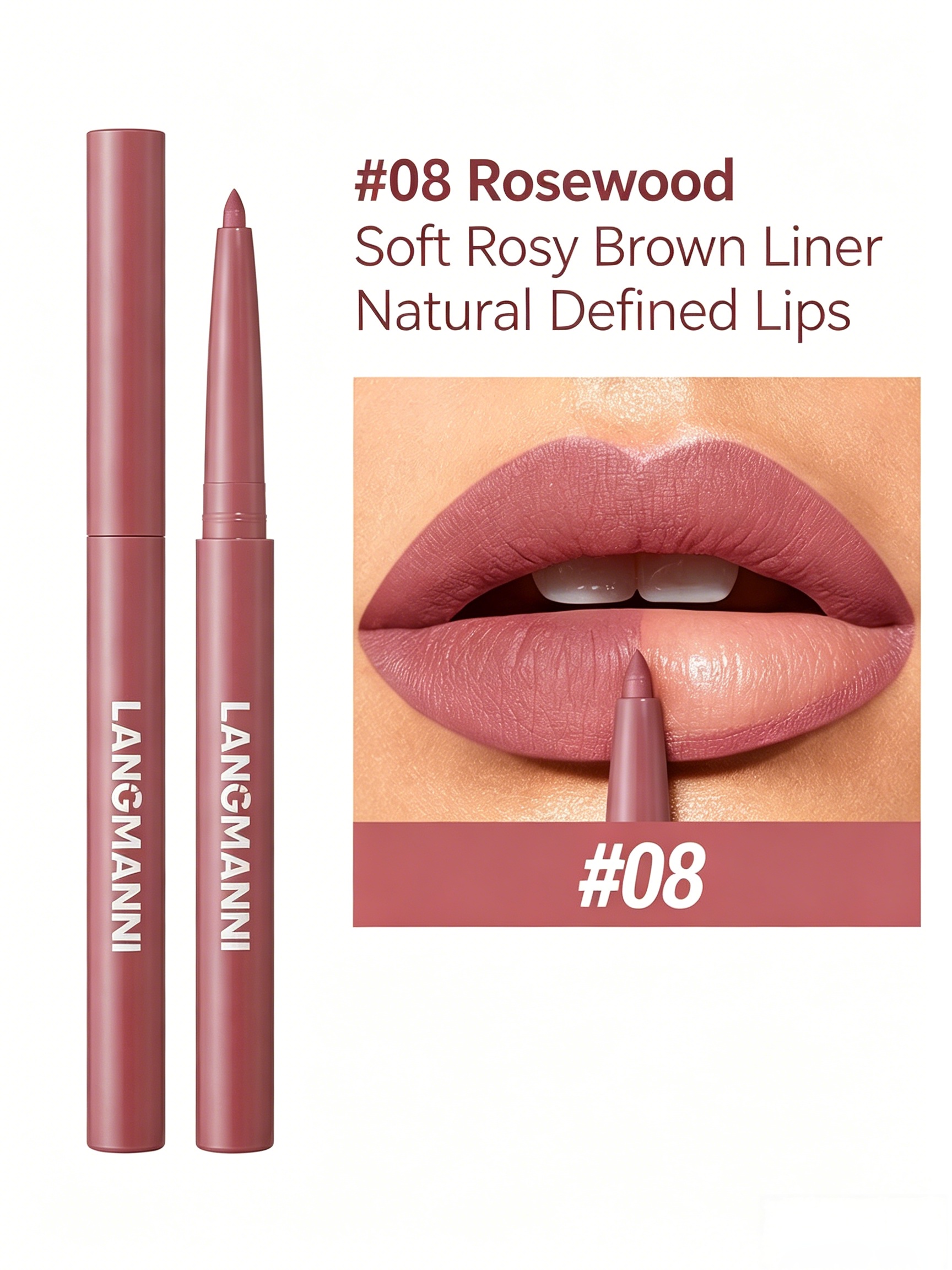 Rosewood Matte Nude Lip Liner - Long-Lasting and Defined Lip Contour