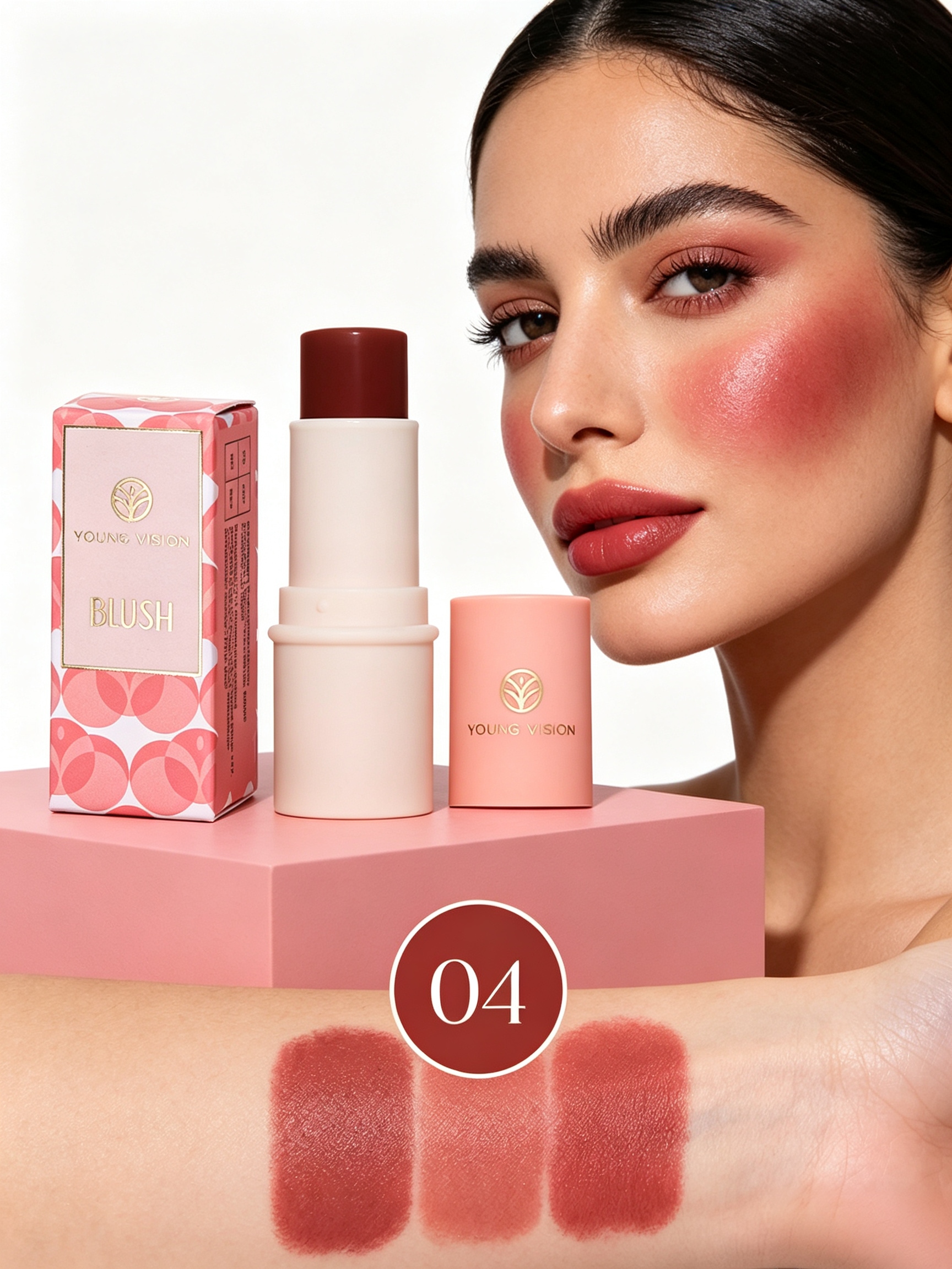 Maroon Blush Stick for Natural Glow - 04