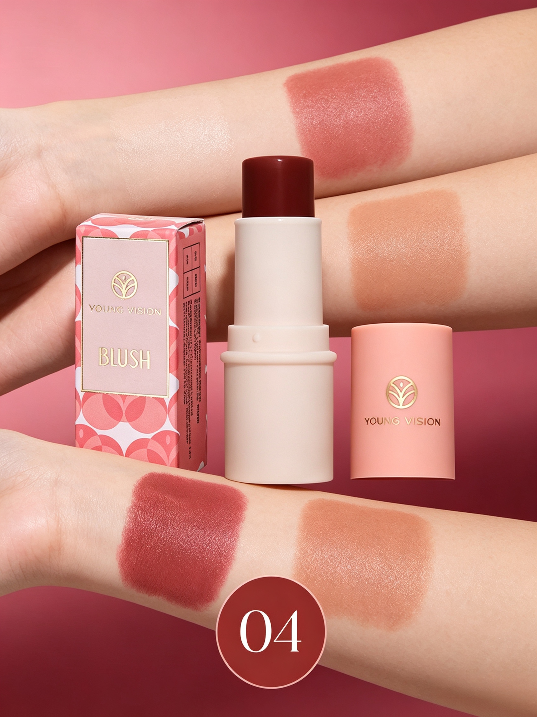 Maroon Blush Stick for Natural Glow - 04