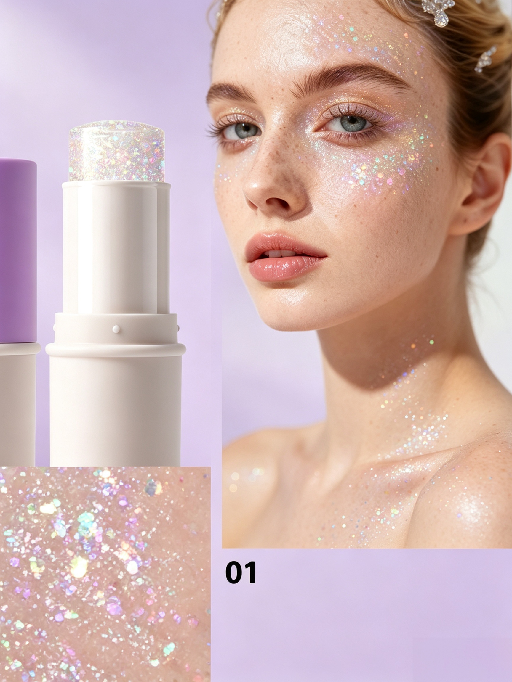 YOUNG VISION Dazzling Glitter Eyeshadow Stick - Long-Lasting Shimmer Eye Makeup for Radiant Looks