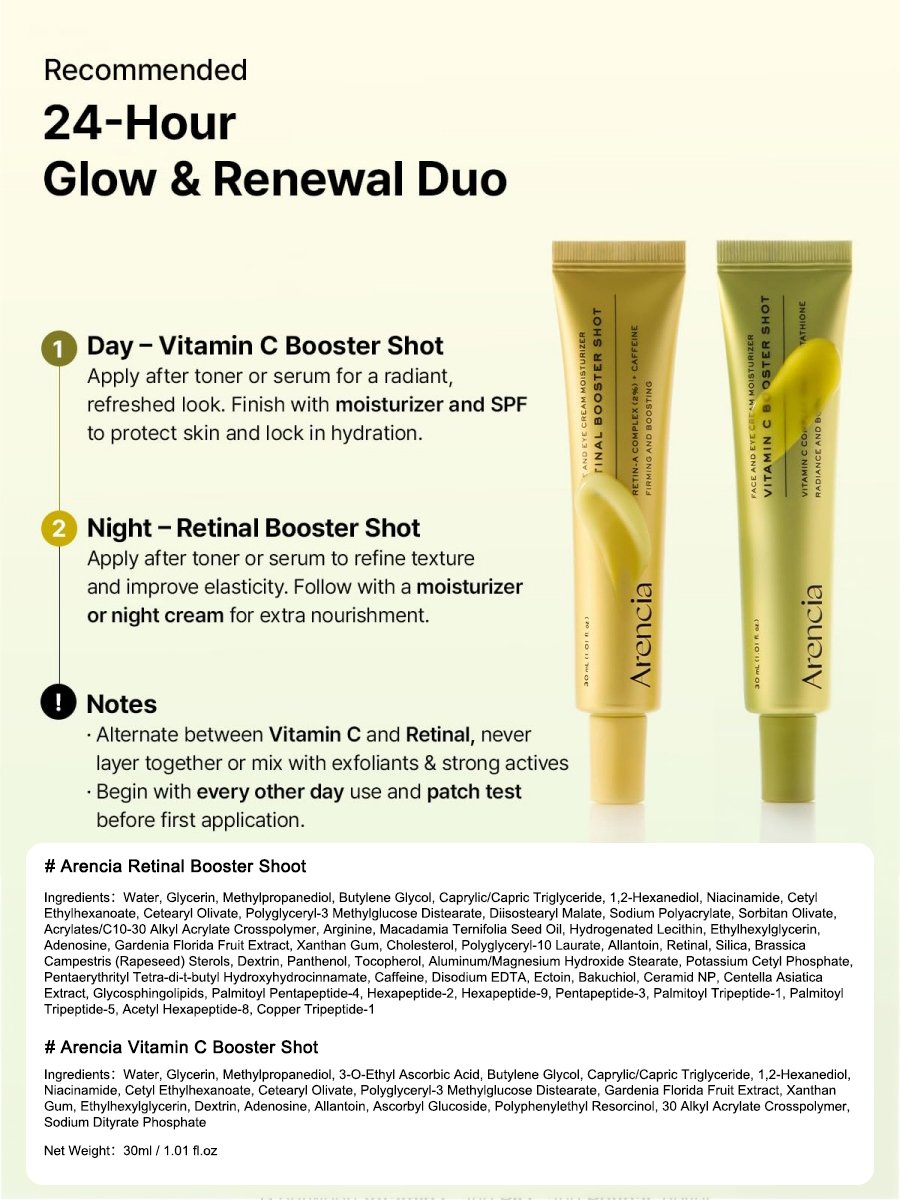 Arencia Radiance and Firming Face Serums Duo for All Skin Types