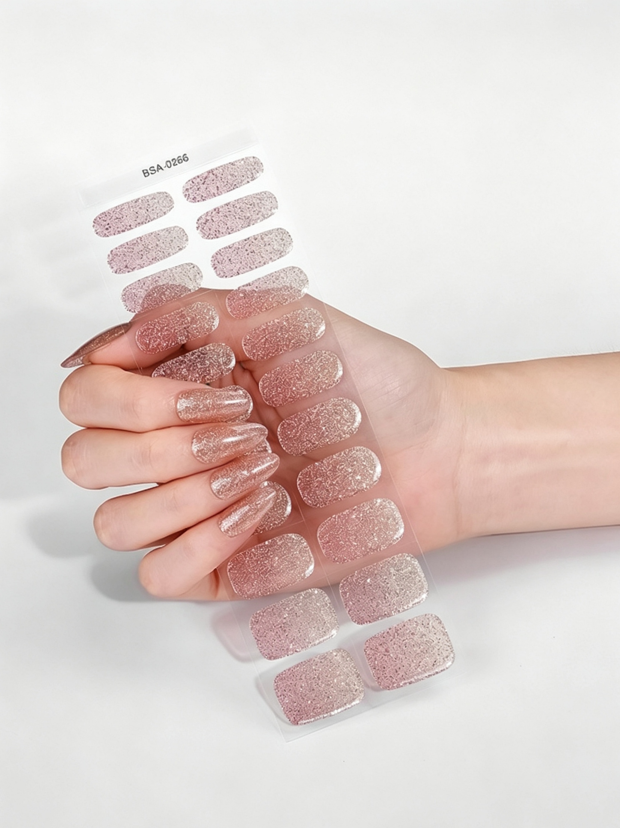 Shimmer Glitter Multi-Color Nail Wraps for Dazzling Manicures