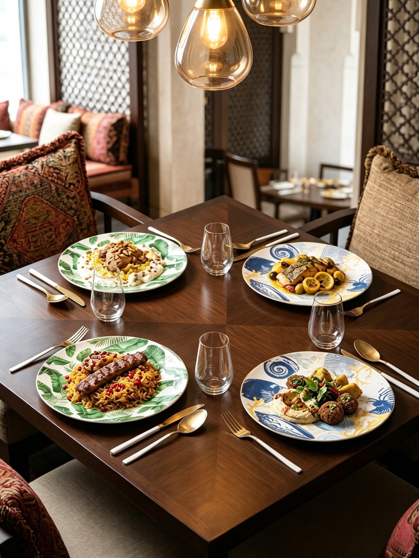 Multi Printed Dinner Plates