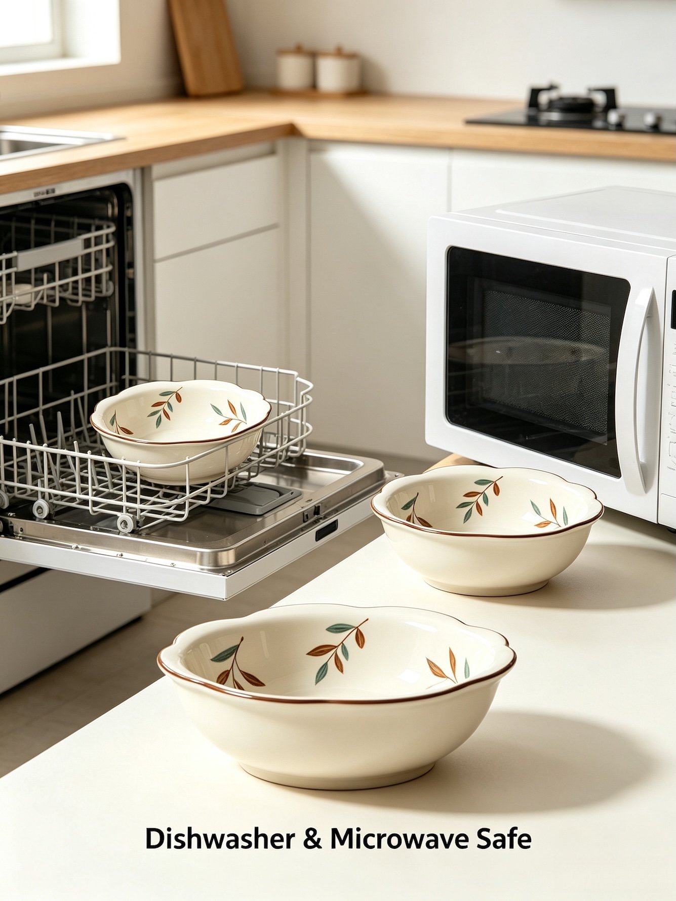 White Printed Bowls