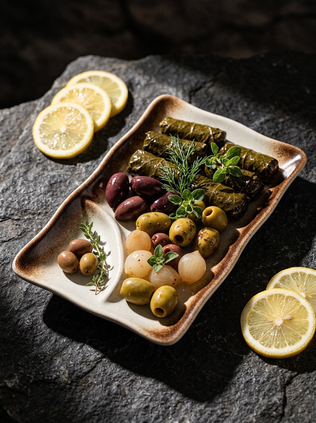 Beige Texture Serving Plates