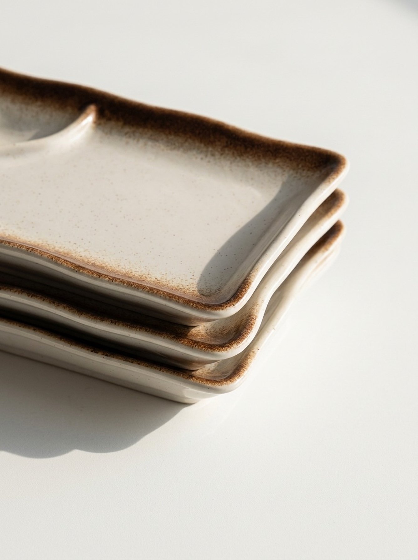 Beige Texture Serving Plates
