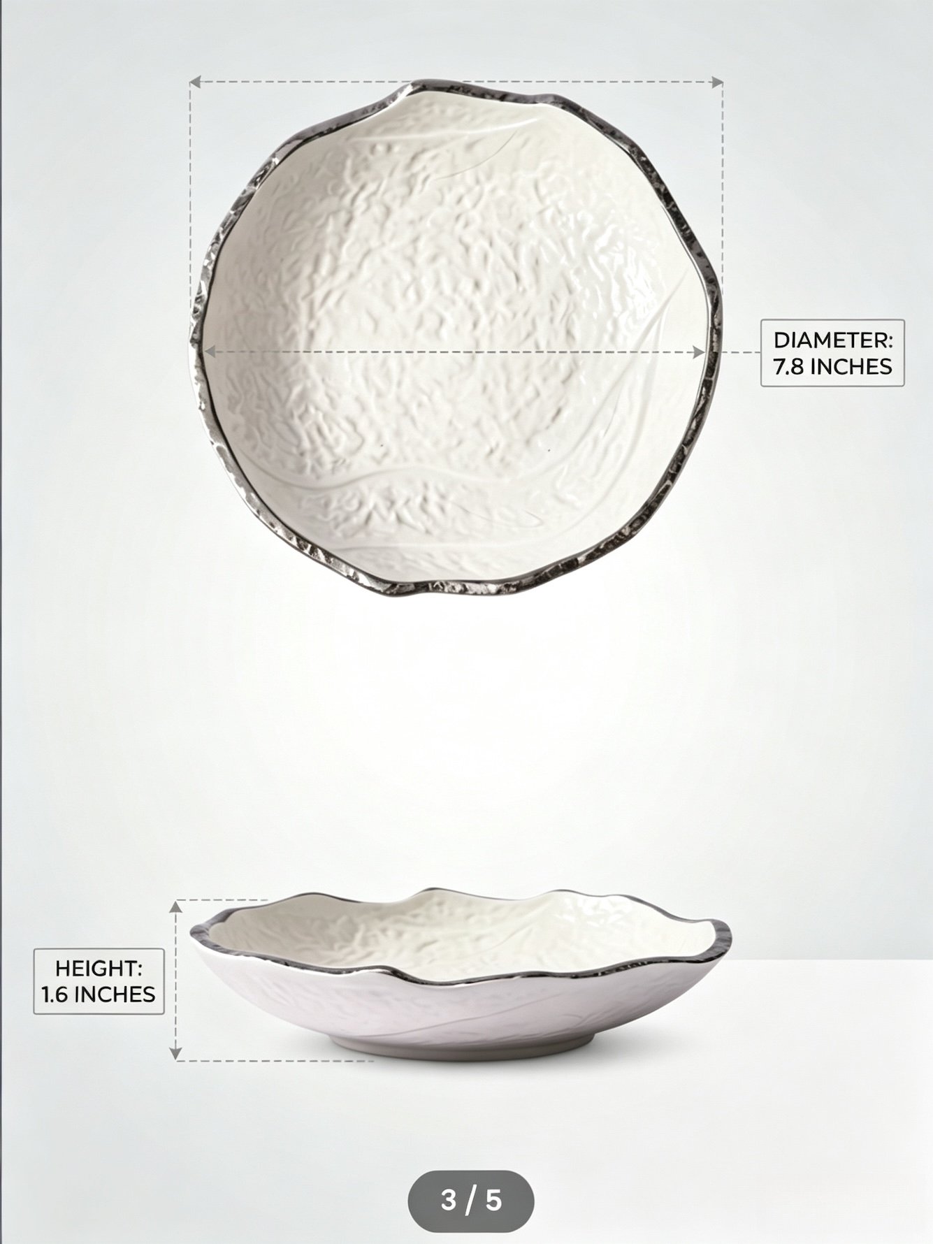 White Texture Bowls