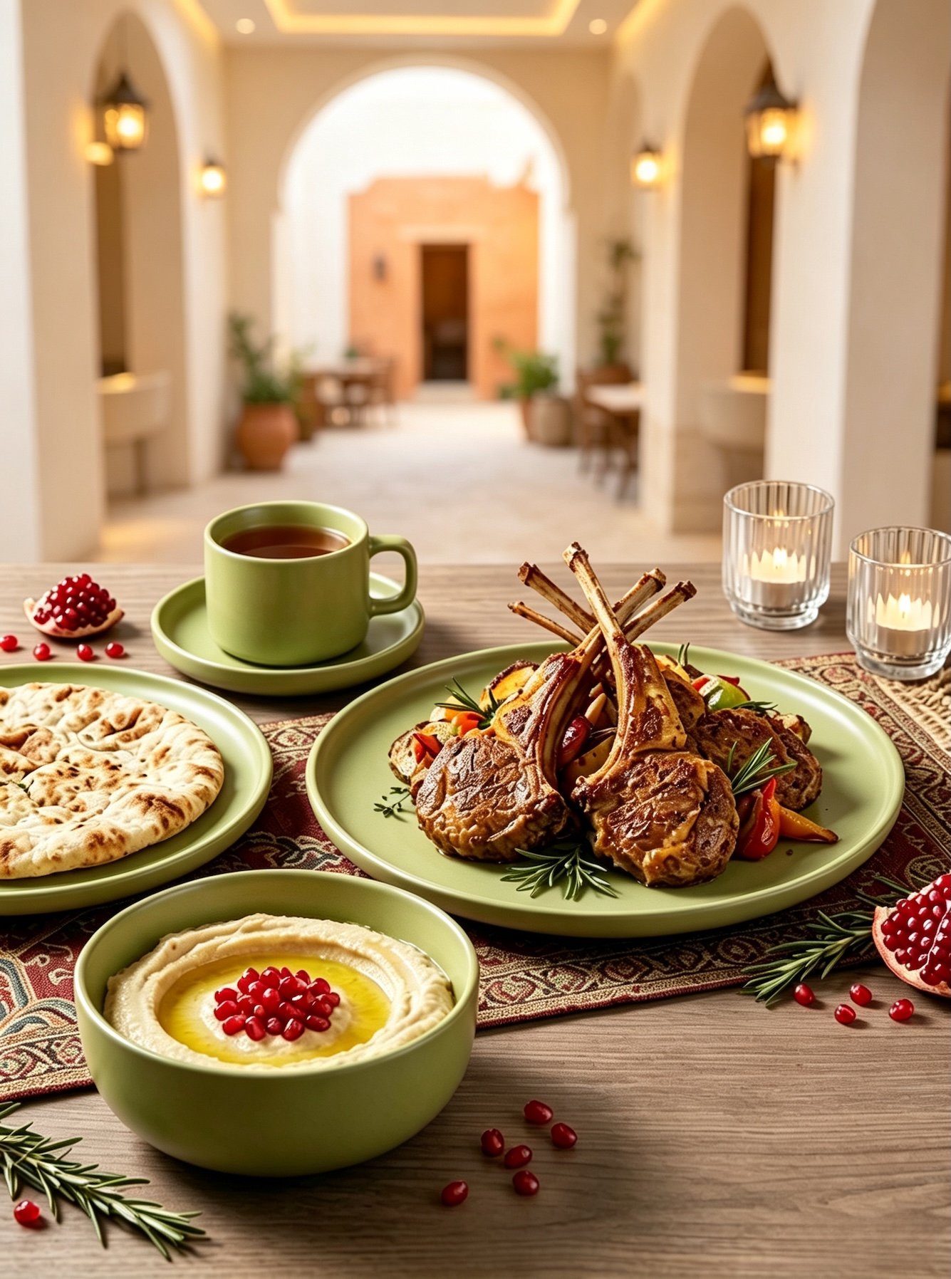 Green Solid Dinnerware Set