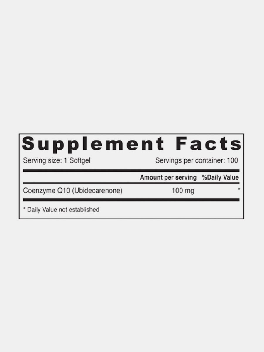 Coenzyme Q10 100MG / 100 Softgels