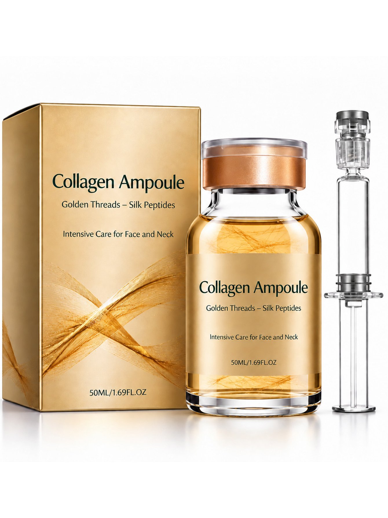Collagen Ampoule Golden Threads Silk Peptides