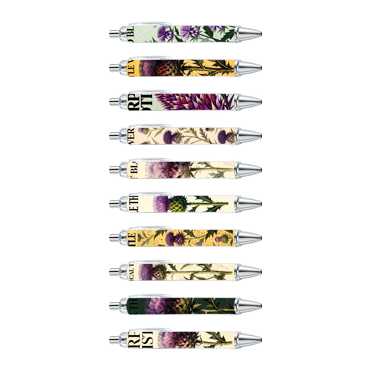 Thistle Art Retractable Gel Pens - 10-Pack