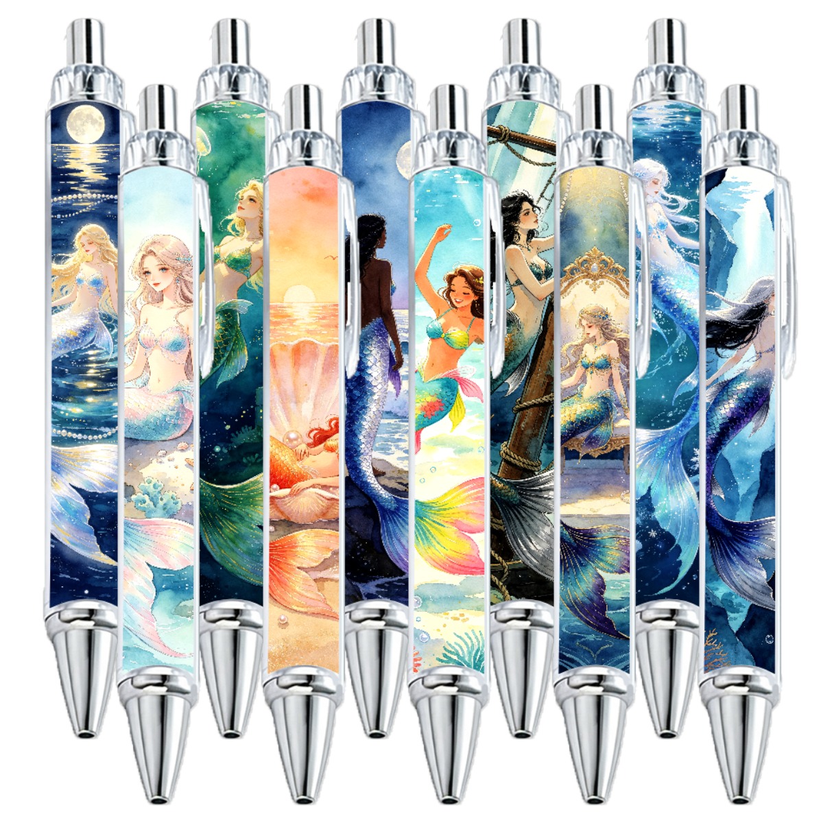Coastal Mermaid Series Push-Button Pens