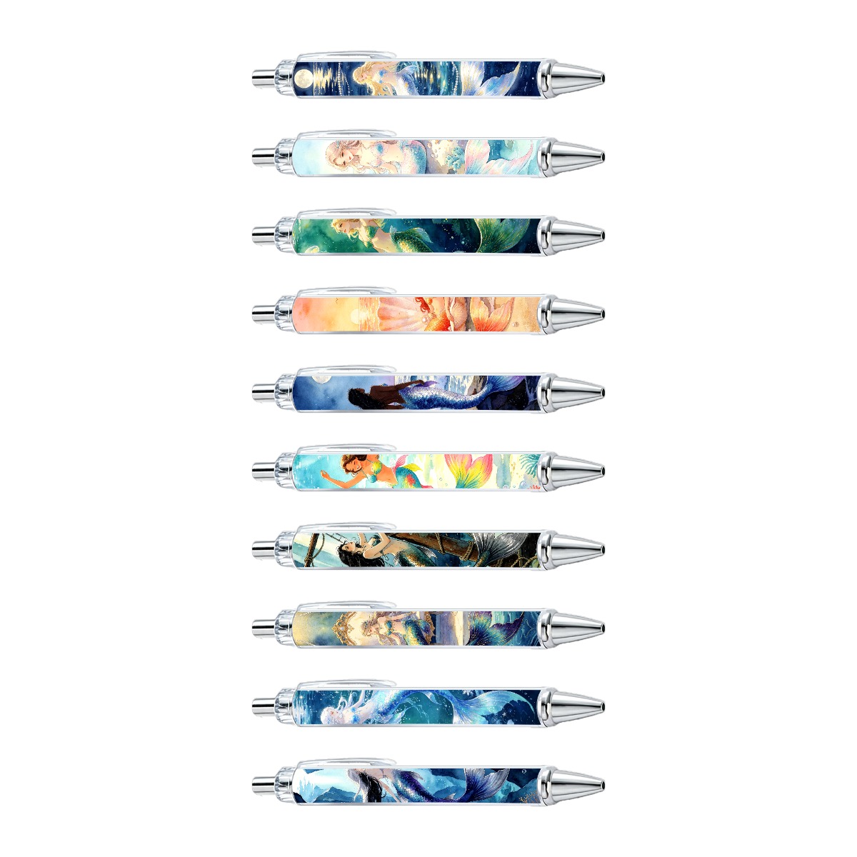 Coastal Mermaid Series Push-Button Pens