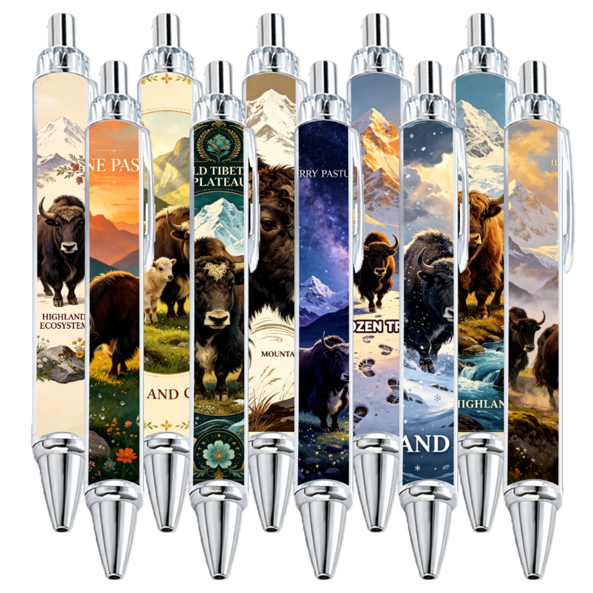 Yak Theme Gel Pen Black Ink Gift Pen
