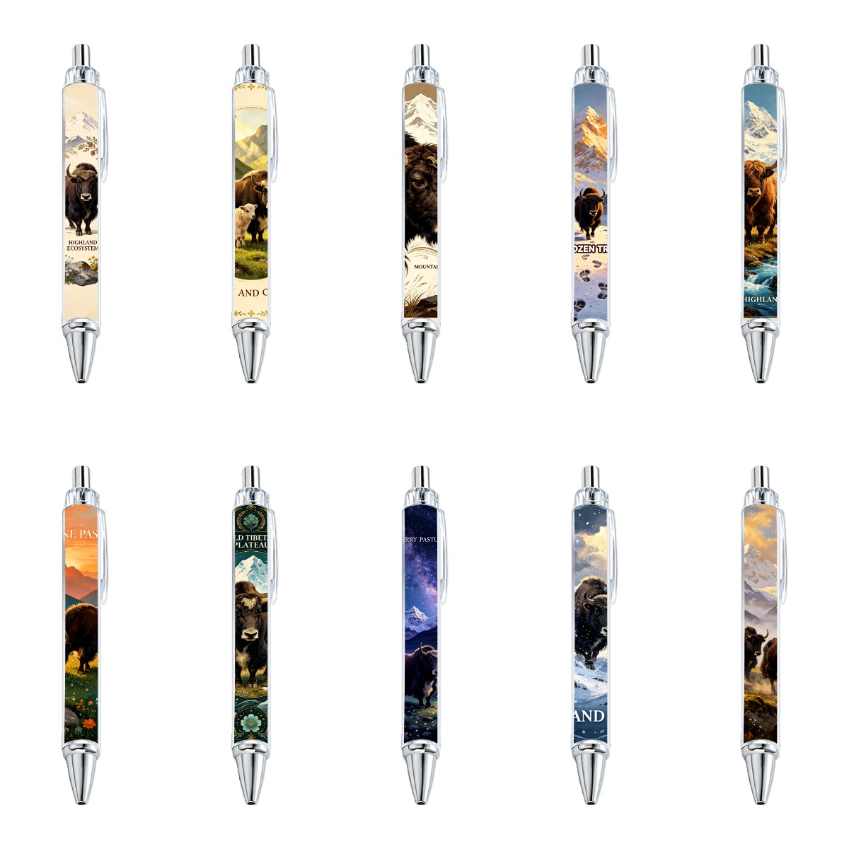 Yak Theme Gel Pen Black Ink Gift Pen
