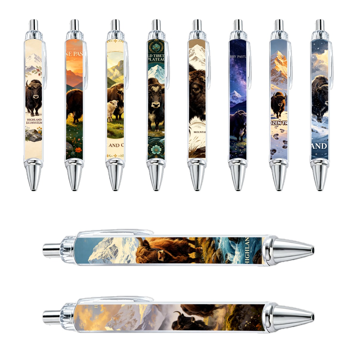 Yak Theme Gel Pen Black Ink Gift Pen