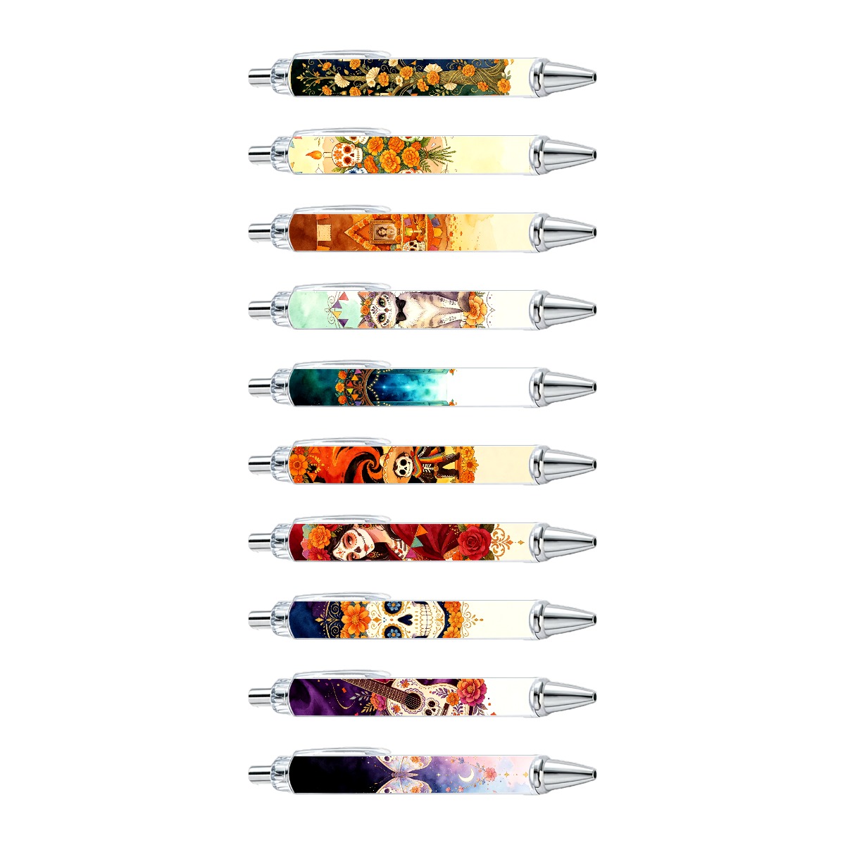 Day of the Dead Themed Gel Pens
