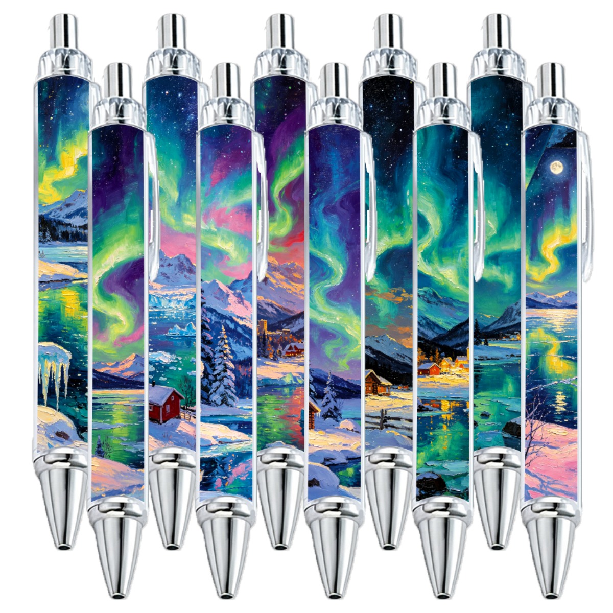 Aurora Borealis Scenic Gel Pen Set