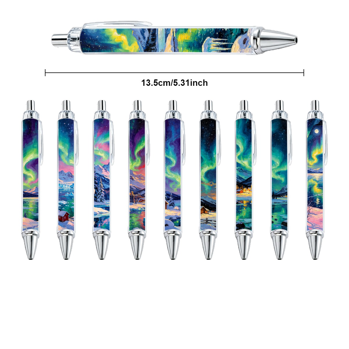 Aurora Borealis Scenic Gel Pen Set