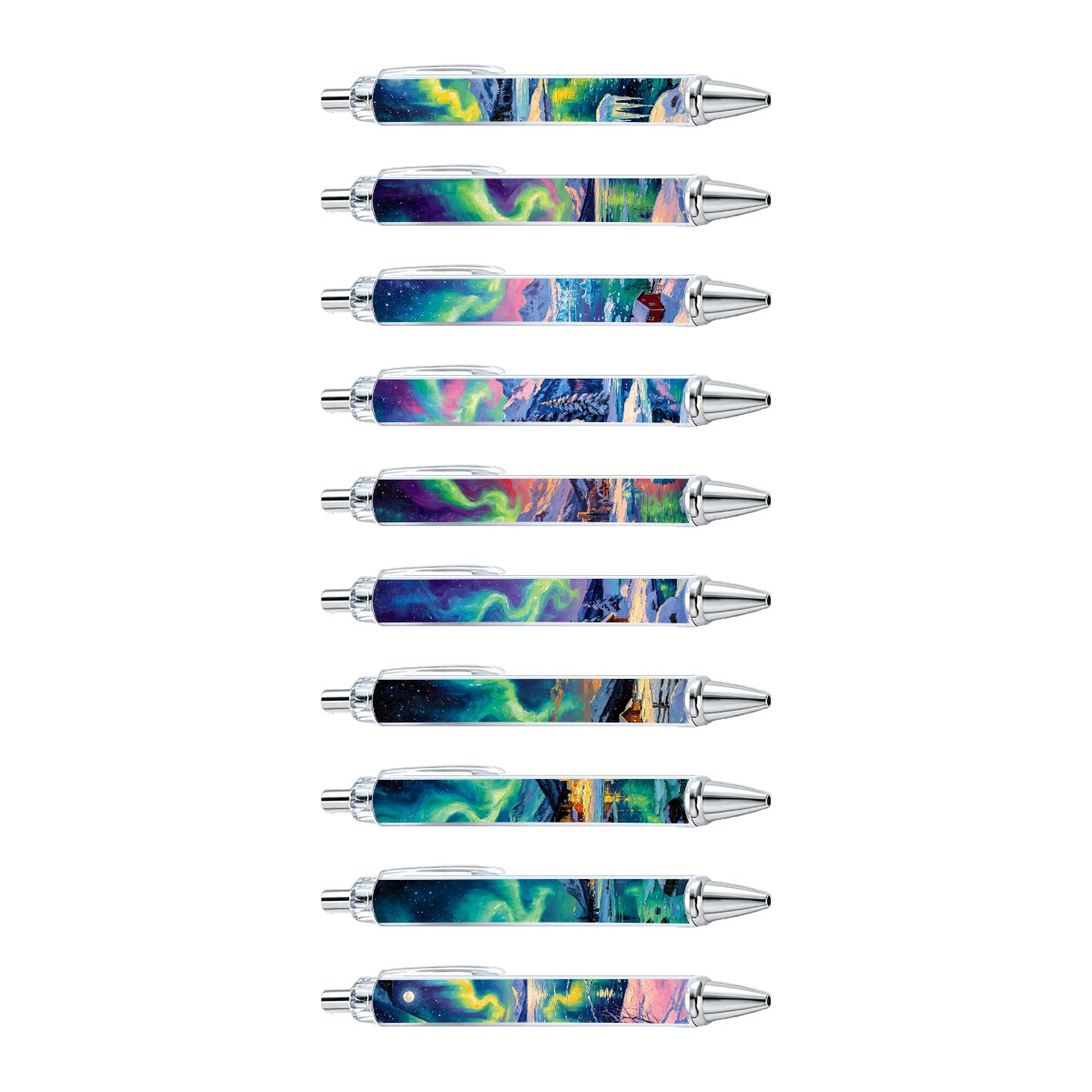Aurora Borealis Scenic Gel Pen Set
