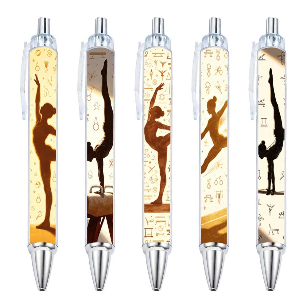 Gymnastics Themed Ballpoint Pens Set of 10