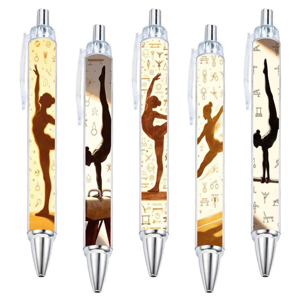 Gymnastics Themed Ballpoint Pens Set of 10