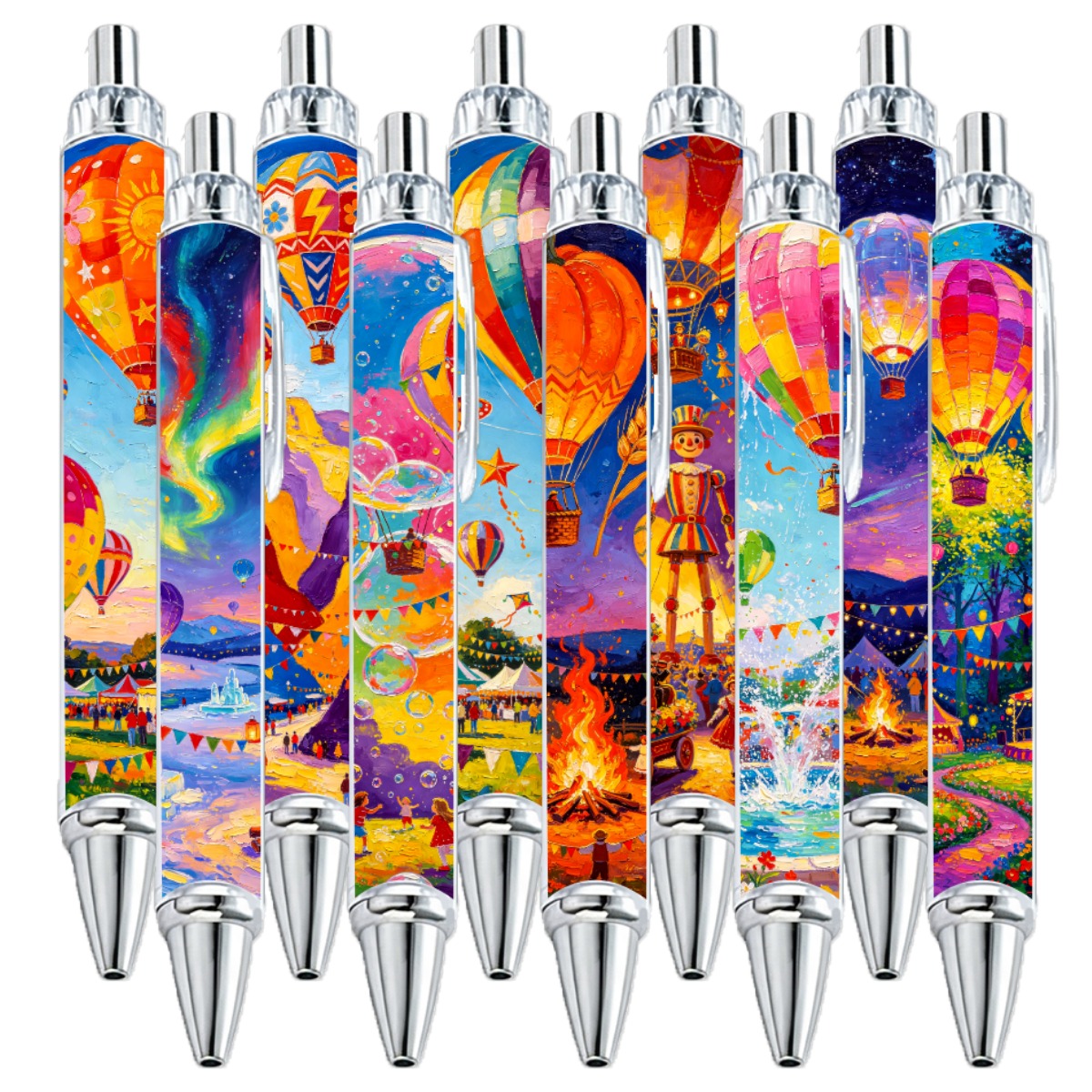 Hot Air Balloon Gel Pens - 10-Piece