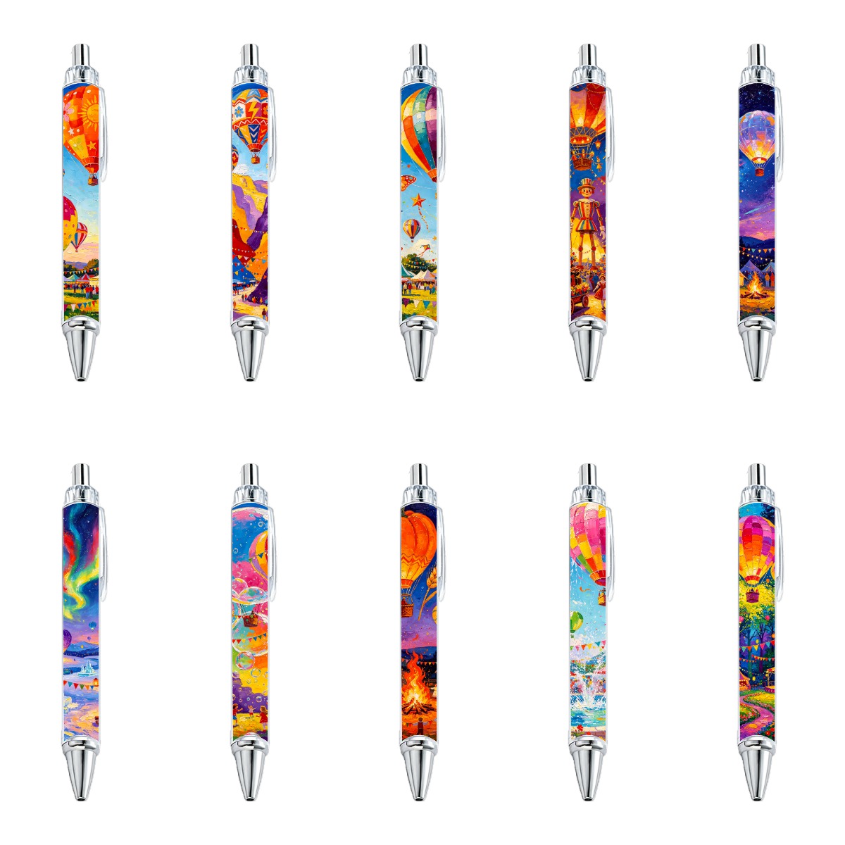 Hot Air Balloon Gel Pens - 10-Piece