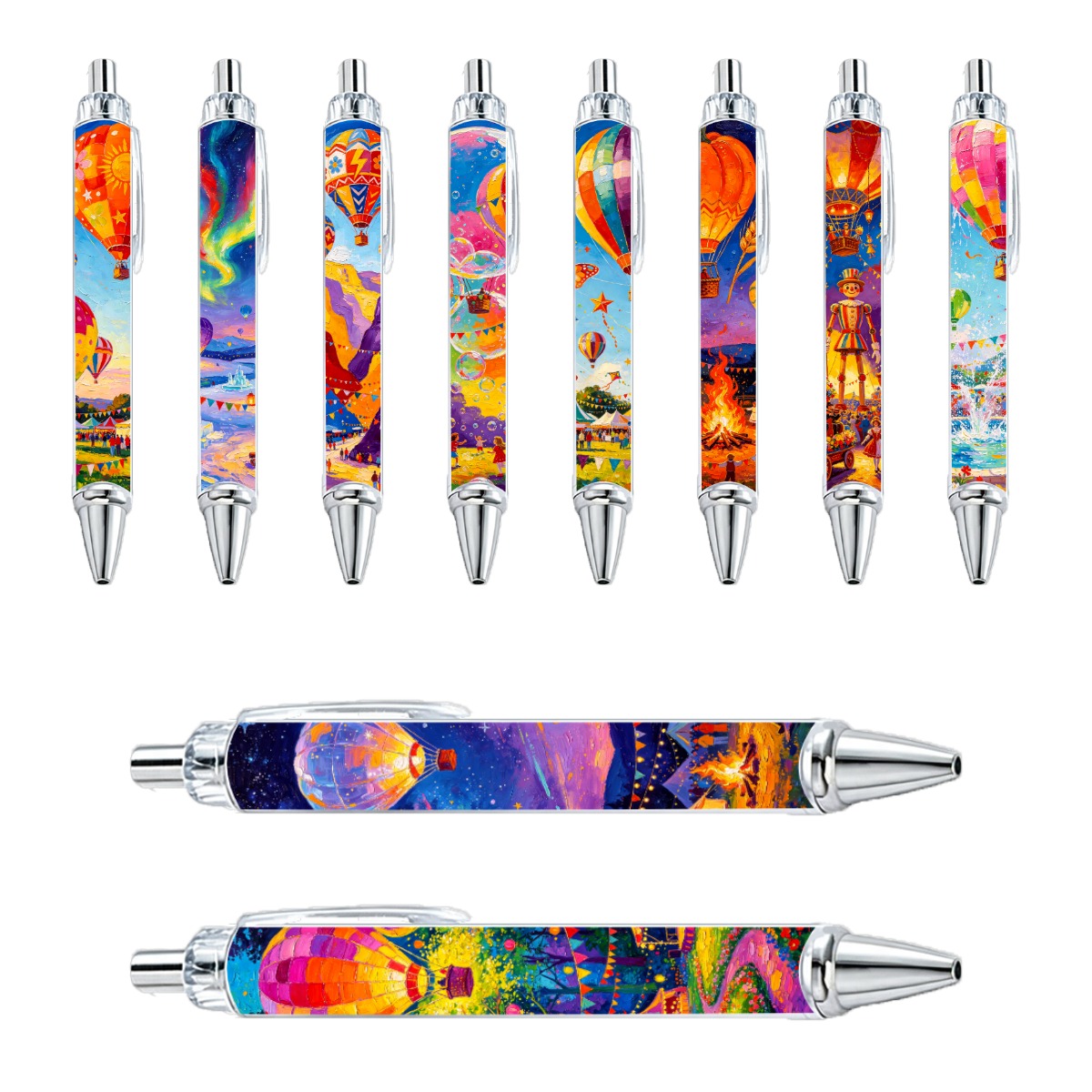 Hot Air Balloon Gel Pens - 10-Piece