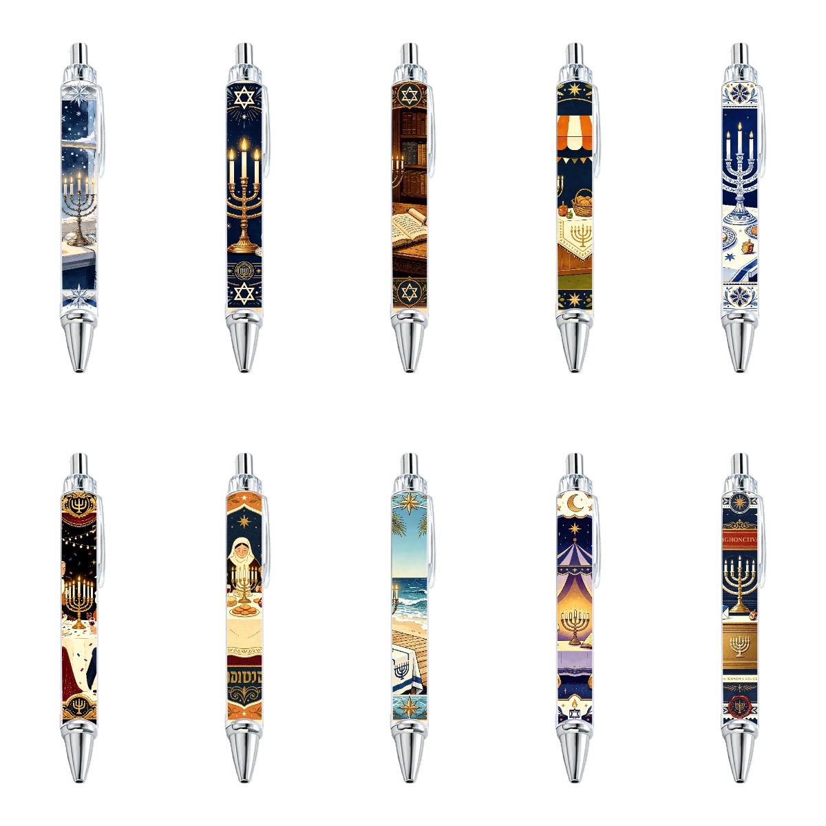 10-Pack Hanukkah Celebration Gel Pens