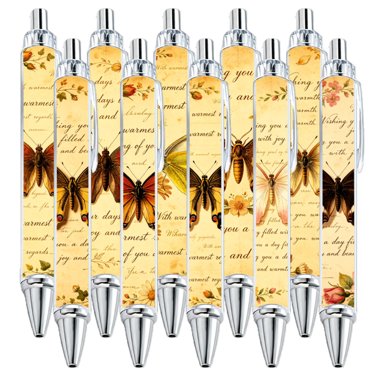 Butterfly Gel Pens 10-Pack