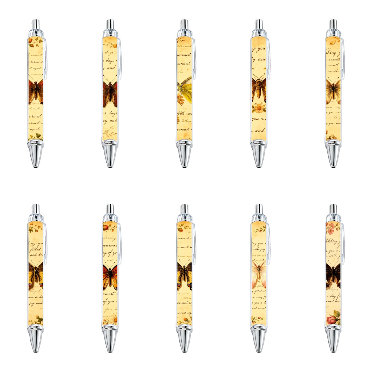 Butterfly Gel Pens 10-Pack