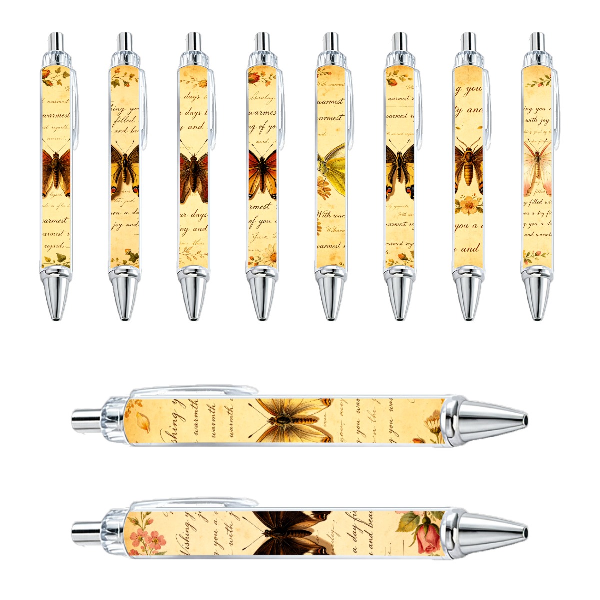Butterfly Gel Pens 10-Pack