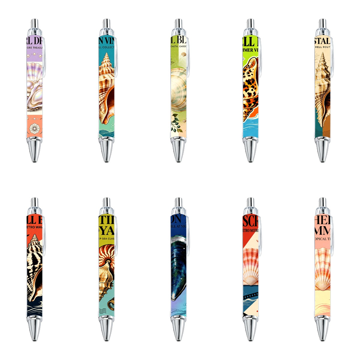 Shell Theme Writing Pens