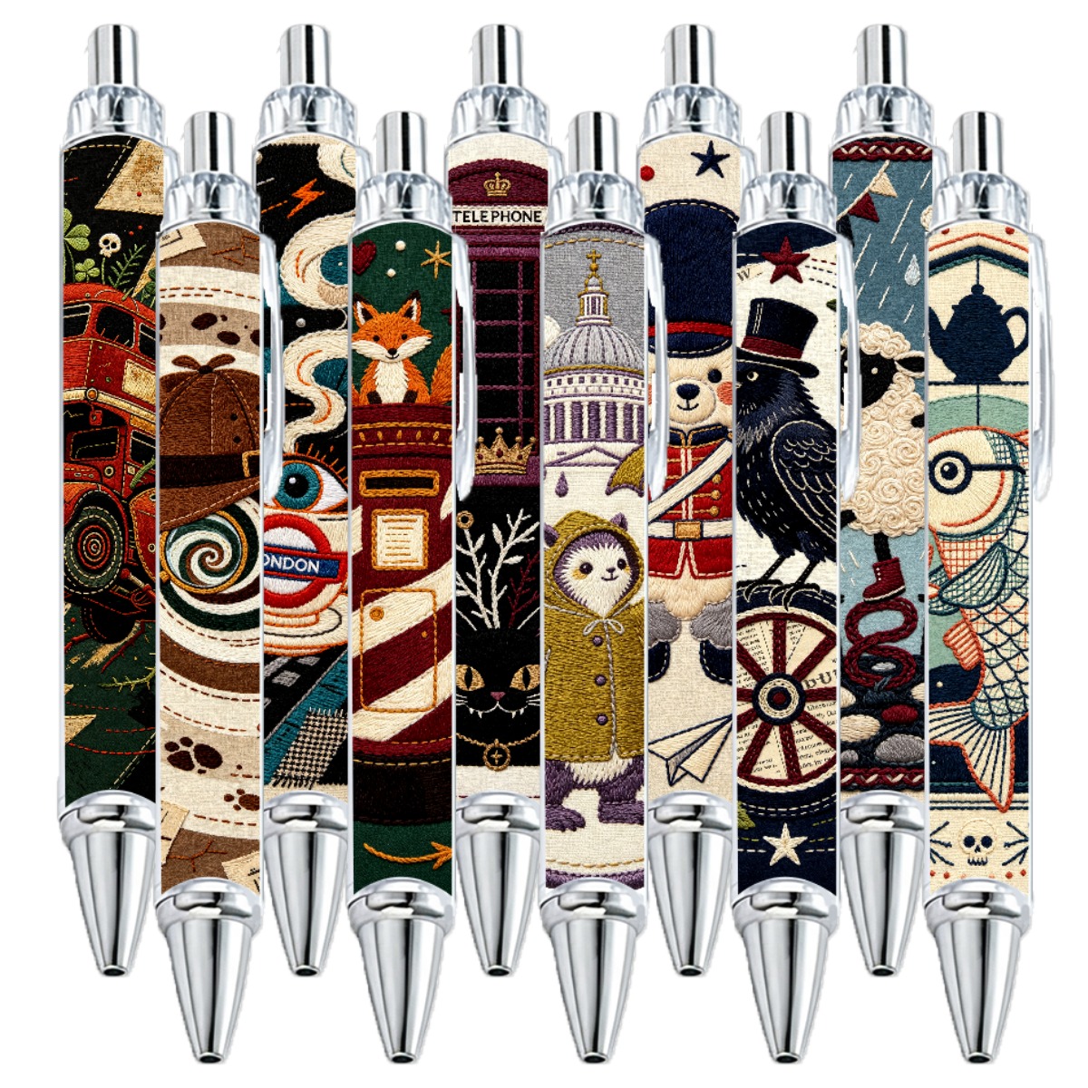 British Weave Texture Neutral Pens